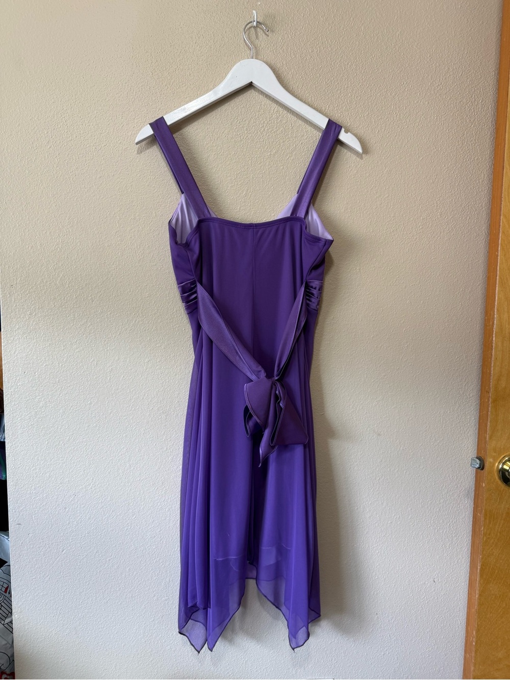 Purple Two-Tone Sleeveless Chiffon Dress - Picture 2 of 3